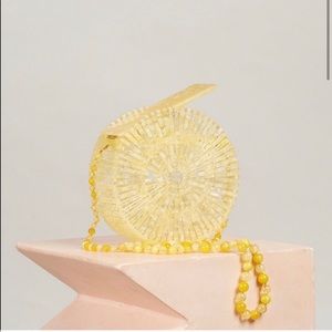 Cult Gaia yellow round purse